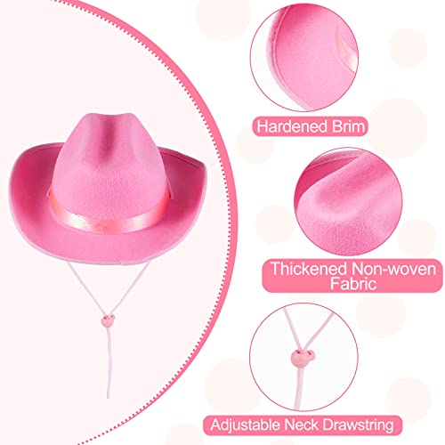 Hercicy 6 Pcs Pink Cowboy Hats Kids Toddler Cowgirl Hat for Boys Girls by Hercicy - Used condition - Image 3
