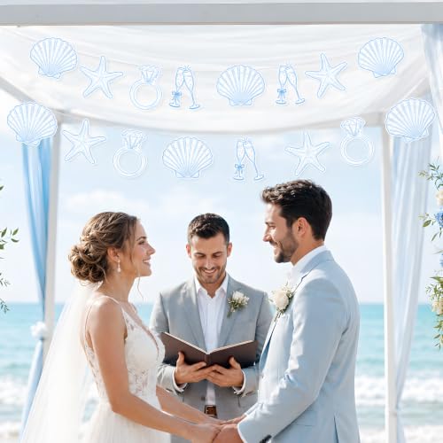 Image of Last Toast on The Coast Banner, Coastal Bachelorette Bridal Shower Decor