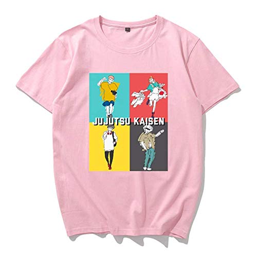 Camiseta Básica Unissex Algodão Jujutsu Kaisen Abertura Anime (Cinza, M)