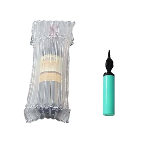 10Pcs Large Inflatable Air (7 Column) Protective Cushion Bags + Hand Pump, 24 x 40.5cm Shock Absorbing Packaging for Wine Bottles, Glassware & Fragile Items Shipping