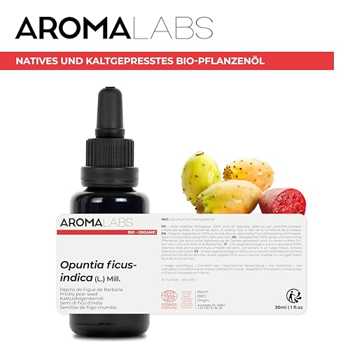 ORGANIC - PRICKLY PEAR SEED Oil - 30mL - 100% Pure, Natural, Cold Pressed and Cosmos Certified - AROMA LABS (French Brand) - Image 2