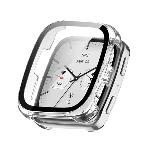 �y1���Z�b�g�zFor Amazfit Active 2 Square �P�[�X �t�B����+PC�t���[�� ��̌^ ���E�ȒP �����ߗ� �C�菝�h�~ �Ռ��z�� �����[�d�\ �S�ʕی� Amazfit Active 2 Square �p ��p�ی� �P�[�X �J�o�[�i�N