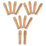 Gadpiparty 14 Stück Teiliges Bbq Grillspieß Holzgriff Lochdurchmesser Abnehmbare Rutschfeste und Hitzebeständige Griffe für Drehspieß und Schaschlikspieße Komfortabel und Tragbar für