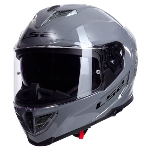 LS2 Storm 3 Designed Nardo Gris - Casco de Moto Integral en KPA con Visor Solar y Pinlock de Serie - Helmets Unisex Hombre y Mujer - ECE 22.06 (M)
