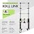 KOLL LINK Telescoping Ladder,10.5 FT Aluminum Lightweight Extension Ladder with 2 Triangle Stabilizers,Multi Purpose RV Ladder EN131 330lbs Max Capacity for Home Attic Roof & Outdoor Work