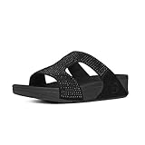 FitFlop Women's Rokkit Slide Dress Sandal, Black Diamond, 6 M US