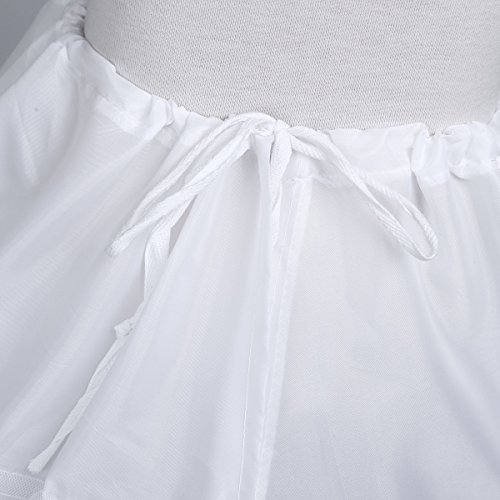 YiZYiF Kids Girls Crinoline Petticoat for Flower Girl Wedding Dress Underskirt Slip 2 Layer White4