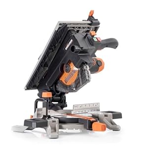 Evolution Power Tools R210MTS-G2 Sierra híbrida convertible de mesa/ingletadora, compacta y portátil, corte multimaterial, corta madera, metal, plástico, etc.; incluye una hoja de 210 mm