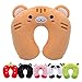 Cuscino da Viaggio per Bambini H HOMEWINS Cuscino Cervicale Ultra Morbido Cuscino Cervicale Animali per Dolori Cervicali Sonno per Seggiolino Auto RAV Aereo (Tigre Gialla)