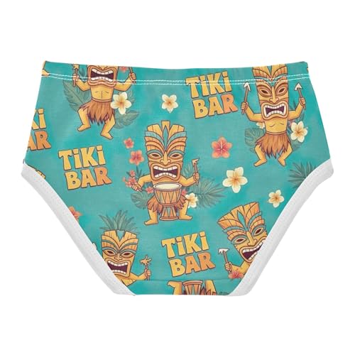 Cotton Toddler Girls Underwear Cartoon Yellow Tiki Masks Floral Panties Little Girl Designer Briefs Girls Undies 2t2