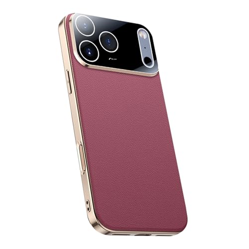 Étui pour iPhone Air en cuir végétalien violet avec protection de caméra