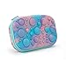 ZIPIT Bubble Pencil Case for Girls, Silicone Sensory Fidget Pencil Box for School, Large Capacity Stationery Organizer Box, Teal Purple