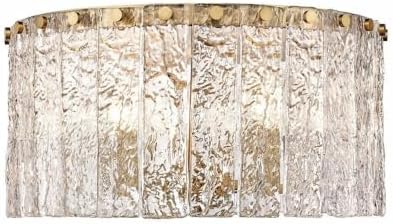 Z-Lite 1943F16-MGLD Glacier Flush Mount, 5-Light 300 Total Watts, Modern Gold