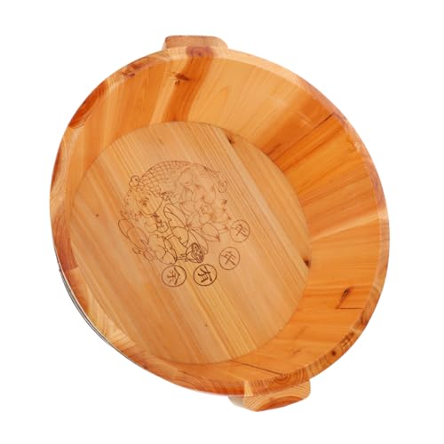 Bassine à pieds en bois 36 cm de diamètre haute qualité pour balnéothérapie