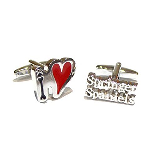 Mancuernillas para hombre I Love Springer Spaniels miniatura 1