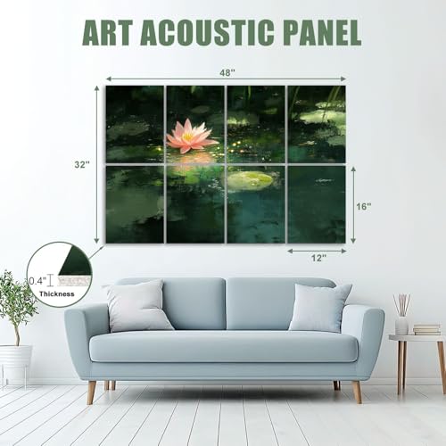 8 Pack Paneles Acústicos Artísticos Zen Stone con Adhesivo, 48"x32" miniatura 2