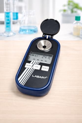 Image of LABART Digital Refractometer for Sugar, Honey and High Brix value Content Brix 0~90% /R.I. /Temp with Certificate