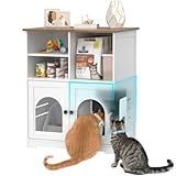 GDLF Cat Feeding Station, Cat Cabinet for Microchip Feeder with Dog-Proof Design, Specially Fits Surefeed & Automatic Pet Feeder for Multi-Pets Home