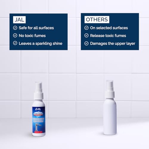 Image of JAL Luxe Clean Descaler For Bathfittings, Bathwares, Sanitarywares & Kitchen Sinks | Hardwater scale remover | Restores Shine | Removes Stains Within Seconds | Decaler Spray (50 ML)