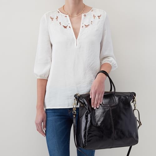 Image of HOBO Sheila Large Leather Satchel, Crossbody Bag for Women with Top Handle
