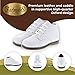 FOOTMATES Todd Lace-Up Bootie Leather Toddler and Baby Walking Shoes with Wide Toe Box and Custom-Fit Insoles, Non-Marking Outsoles, White - 7 Toddler (1-4 years)