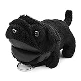 アニマルクリーナー クリーニングクロス レンズクロス マイクロファイバー製 アニマル 動物 イヌ ネコ 可愛い プレゼント パグ(クロ)