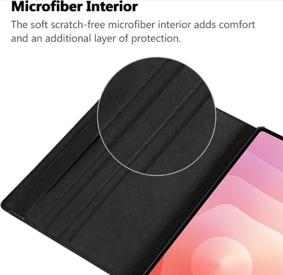 Image of HyperCase Flip Cover for Samsung Galaxy Tab S10 Ultra / S9 Ultra / S8 Ultra 14.6 inch Leather Stand Smart Cover 360 MultiAngle Rotatable Case Cover, Black