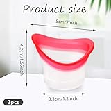 2pcs Eye Wash Cup Silicone Eye Wash Bath Kit Eyes Cleaning Cup for Rinse Eyes Wash Cleaner Kit Portable eye Care Tool Transparent eye Cleaner for Quick Relief Tired eyes Dust Cleaning Makeup Irritants - Image 2