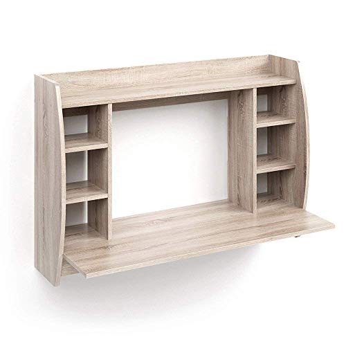 Wandschreibtisch MAX 110 cm - Schreibtisch Wandschrank Wandtisch Bürotisch Arbeitstisch für PC Computer - 3 Dekore