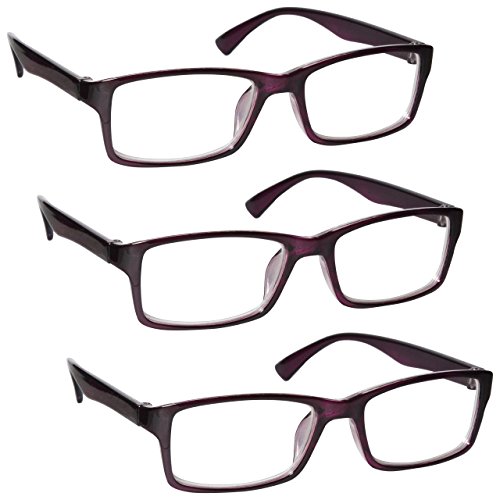 Uv Reader Gafas De Lectura Púrpura Lectores Valor Pack 3 Hombres Mujeres Uvr3092P +2,00 3 Unidades 88 g