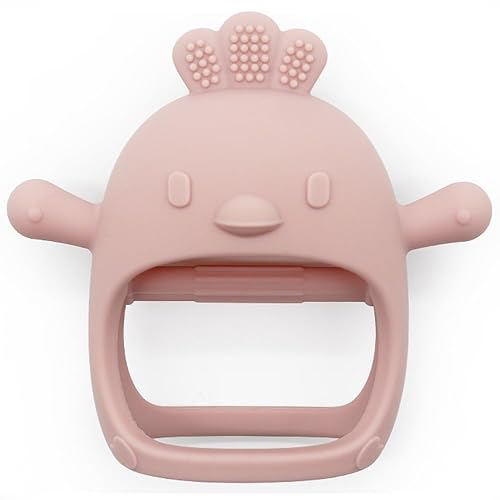 Mordedor de silicona, mordedor para bebés de 0 a 6 meses, sin BPA, mordedores de mano y muñeca anti caída, juguetes para masticar, para necesidades