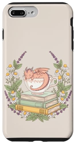 �{�ƉԂƃe�B�[�J�b�v�Ŗ����Ă���h���S�� �X�}�z�P�[�X iPhone 7 Plus/8 Plus �p