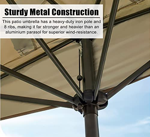 Parasol exterior CLSDRZC con protección UV reforzada y sistema de fácil montaje para terrazas 5