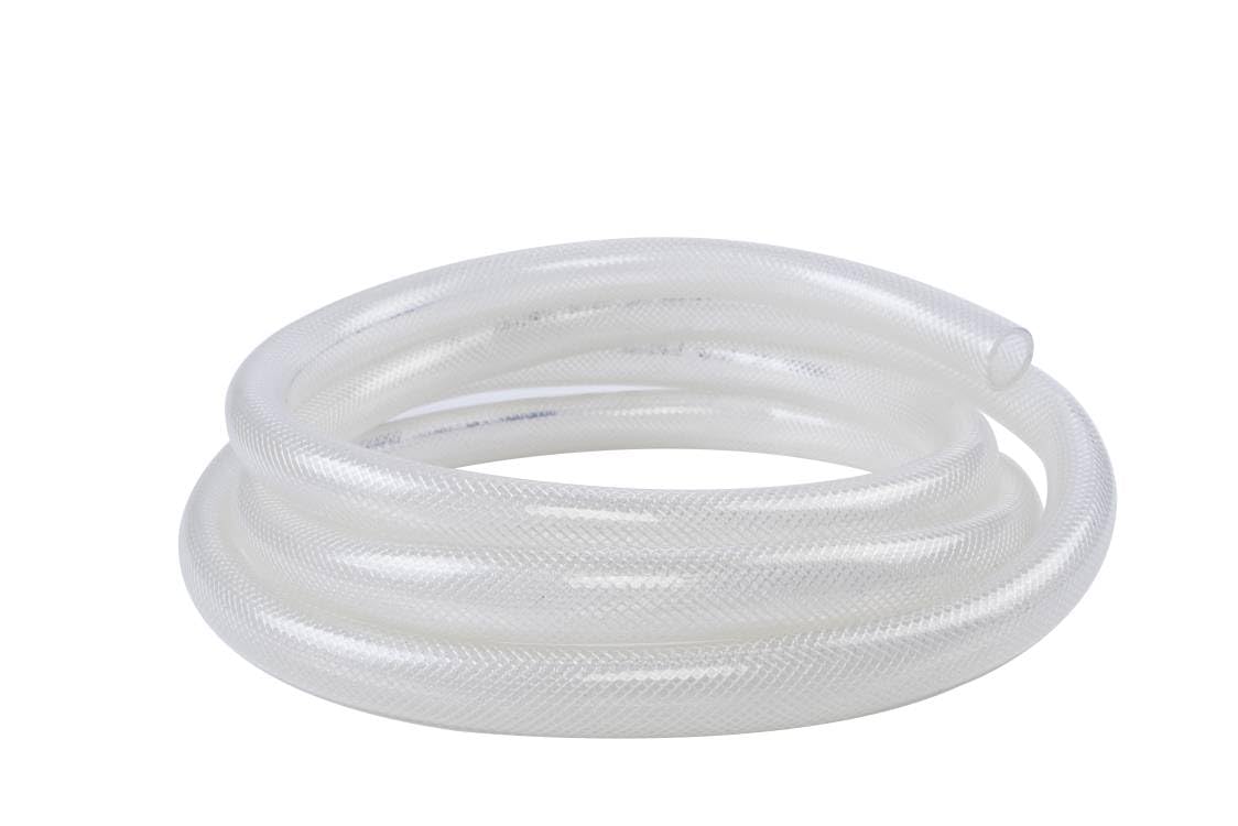 3/4" ID x 1" OD - 3.3 Ft High Pressure Tubing Flexible Vinyl Tube Clear Braided Hose