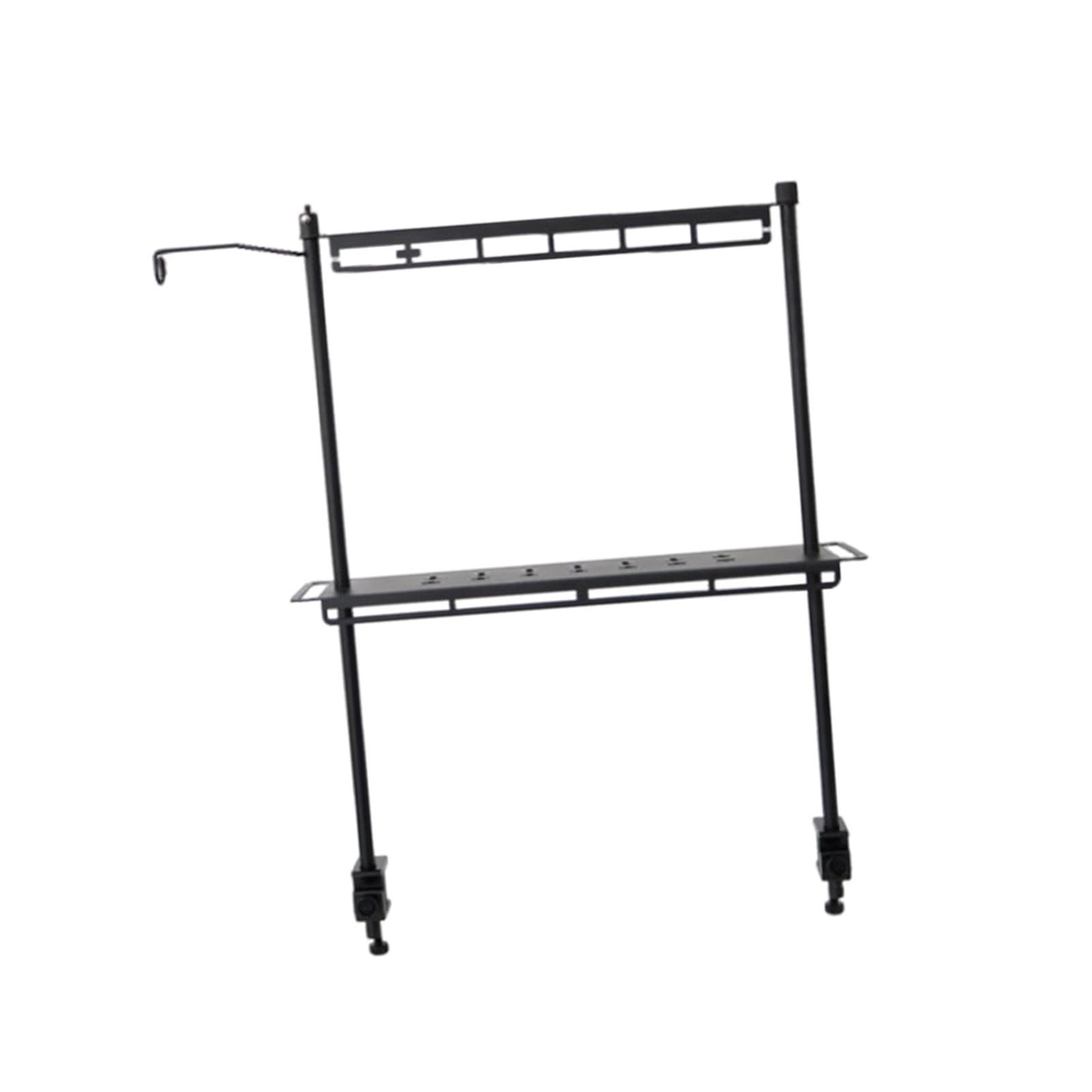 QSTDGVPW Camping Lantern Stand, Camping Desktop Storage Rack, Easy Installation Shelving with Table Clamp for Travel Barbecue Hiking