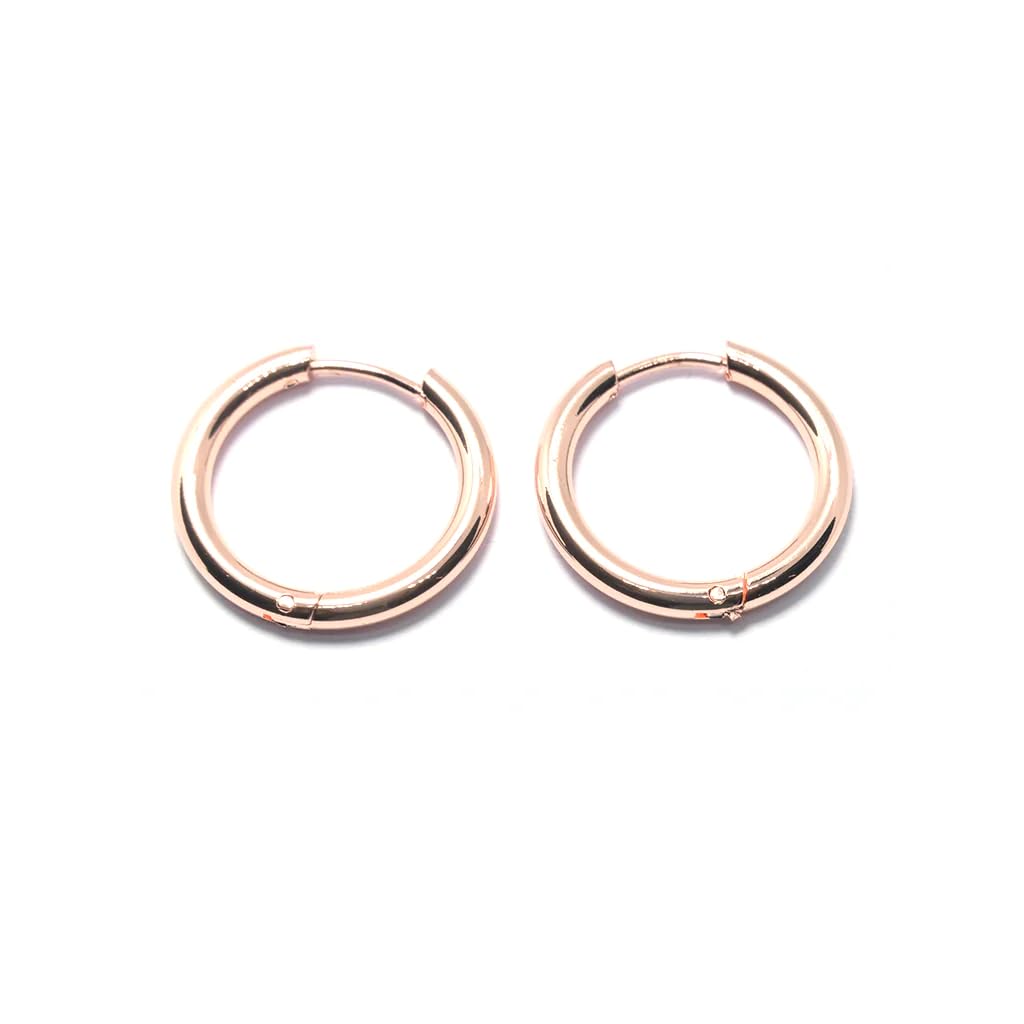 Anisa Small Rose Gold Hoop Earrings - Delicate Round Shape, Perfect for Women and Girls, Elegant Circle Design in Precious Rose Gold (B0CWLTZL9L) Amazon Price History, Amazon Price Tracker