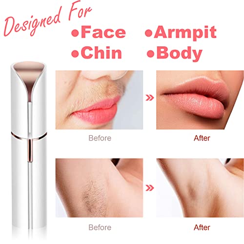Facial Hair Removal For Women, Usb Mini Hair Remover, Rosarden Electric Razor Shaver Portable Bikini Epilator For Lips, Chin, Armpit, Peach Fuzz, Fingers, Arms, Legs And Body, With Storage Bag (White) #TOP1