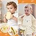 Baby Utensils Set–Infant Feeding Essentials&Baby Plate Set–Deluxe Silicone Feeding Mat,Long Sleeve Bibs,Training Cup,Spoon&Fork,Stainless Steel Set,Teethers,Toothbrush Kit – in Gift Box for Newborns