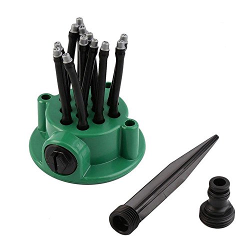 Preisvergleich Produktbild AOLVO Viereckregner Head Set 360 ° Drehbar Verstellbare Garden Rasensprenger Effekt Bewässerungssystem Flexible Nudeln Sprinkler Head umfasst 400 quadratisch Feet / 20 ft x 20 ft Bereich