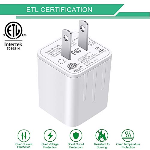 iPhone Charger, WELAKER Data Sync Transfer Lightning Cable 2Pack 6ft with Dual Port Wall Charger Adapter Charging Block Power Plug(ETL Listed) Compatible with iPhone 11 Pro Max XS XR X 8 7 6 5 iPad