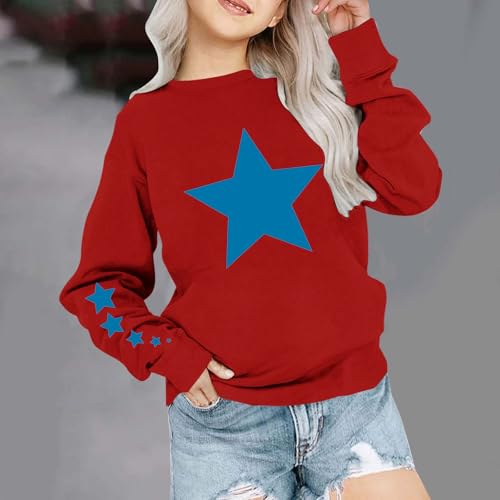 Kids Trendy Sweatshirts Teen Girls Boys Cute Star Print Pullover Tracksuit Tops Preppy Clothes Crewneck Long Sleeve2