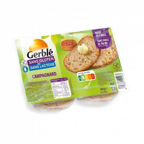 Pain Campagnard Sans Gluten 350 G|Gerblé|(Lot De 3)|Best Deal