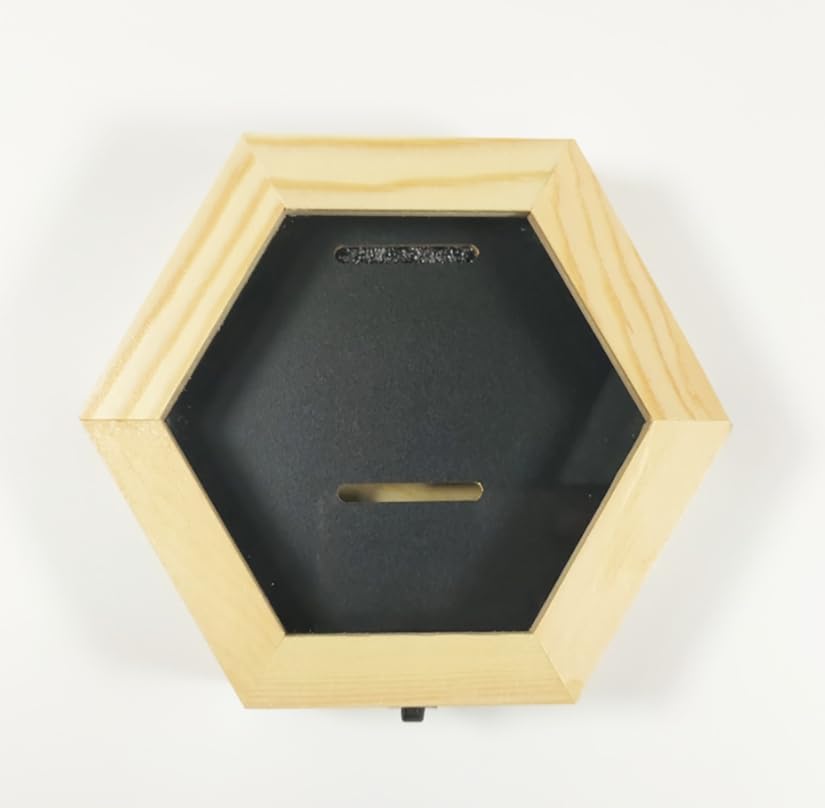 Luminexia Marco de exhibición de Medalla Hexagonal,Caja de Sombra para medallas,Caja de exhibición de suspensión de Medalla,Caja de Almacenamiento de Medalla de combinación de Panal