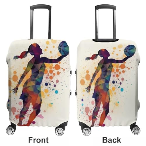 Basketball Pattern Luggage Cover, Washable Elastic Suitcase Cover Protector Fit 18-32 Inch Luggage3