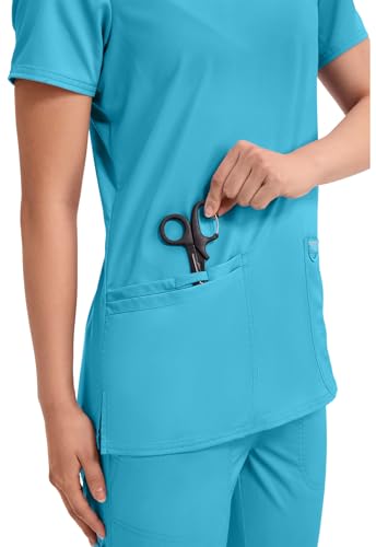 Image of Cherokee Medical Women's Scrub Top V-Neck Modern Classic Fit with 3 Pockets, Ultra Soft and 2-Way Stretch Fabric - WW620