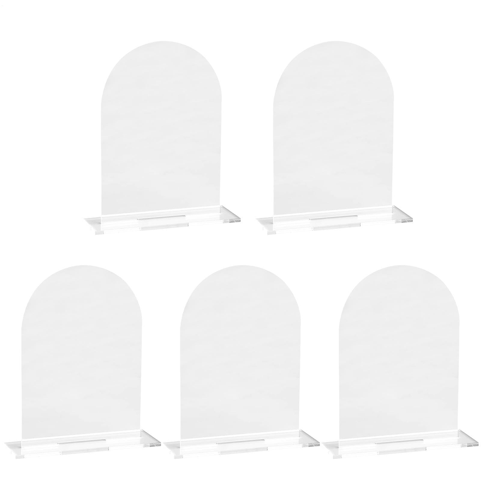 Porte-cartes en acrylique en arc x5 pour table et buffet de mariage