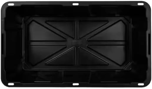 Heavy Duty Storage Tote with Yellow Lid, 40 Gallon Capacity