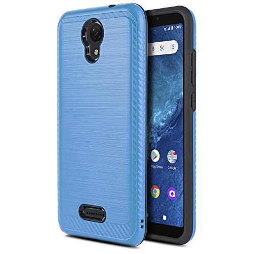 CaseMart Phone Case for [Cricket Icon 2], [Modern Series][Blue] Shockproof Protective Brushed Cover for Cricket Icon 2 (Cricket Wireless)
