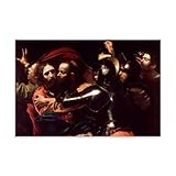YYUEQIL Michelangelo Merisi Da Caravaggio Prints La toma de Cristo arte de pared Impresión de arte de pared Cuadro Lienzo Regalo Decoración Hogar Decorativo Sin Marco 40 x 60 cm