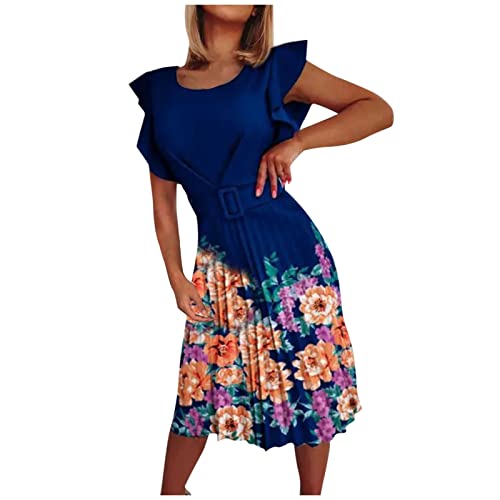 MICKURY muslimische Kleider Damen,80er Jahre Kleidung,rote Kleider für...